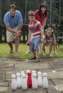 Traditional Wooden Garden Skittles Lawn Bowling Set